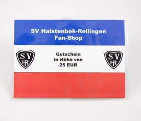 Gutschein laminiert